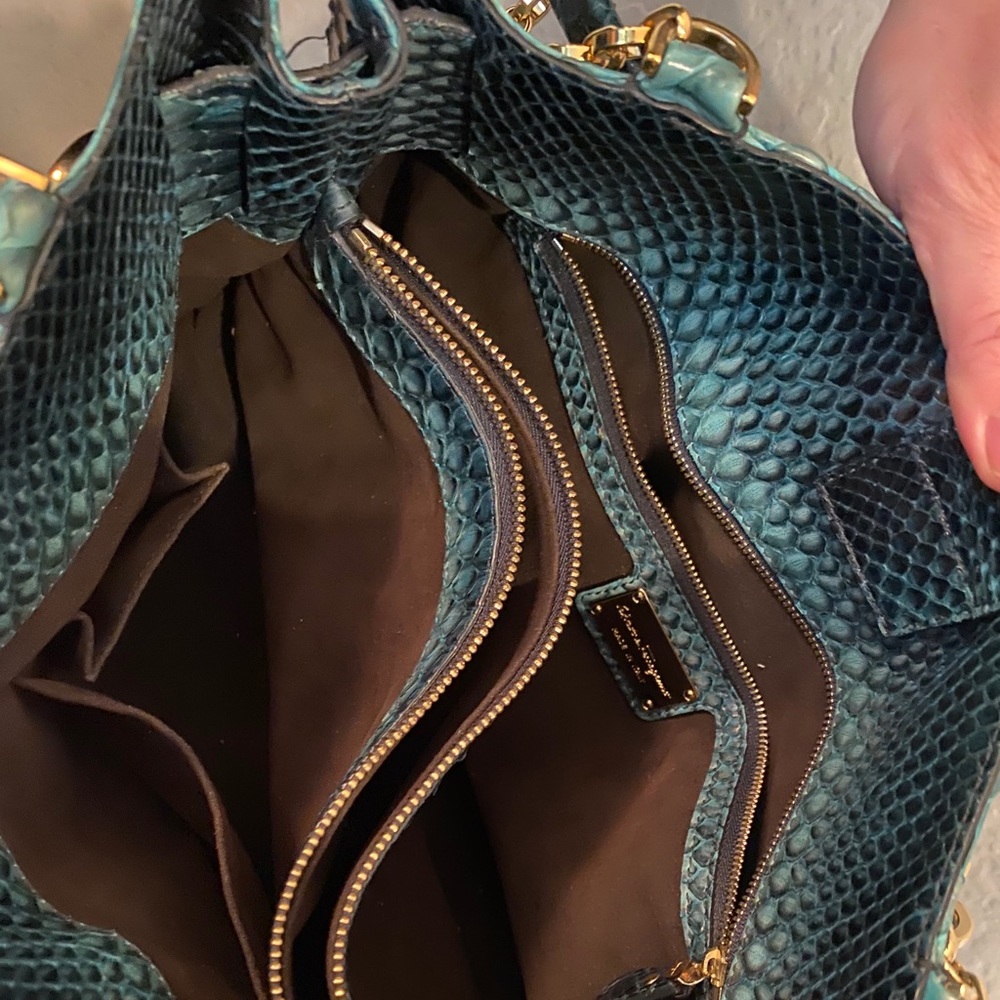 Python W Tote- Authentic Ferragamo Handbag - image 4